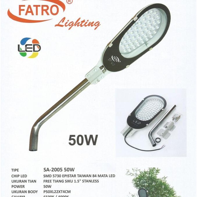 BARU FATRO STREET / GARDEN LIGHT / LAMPU JALAN / TAMAN LED 50 WATT