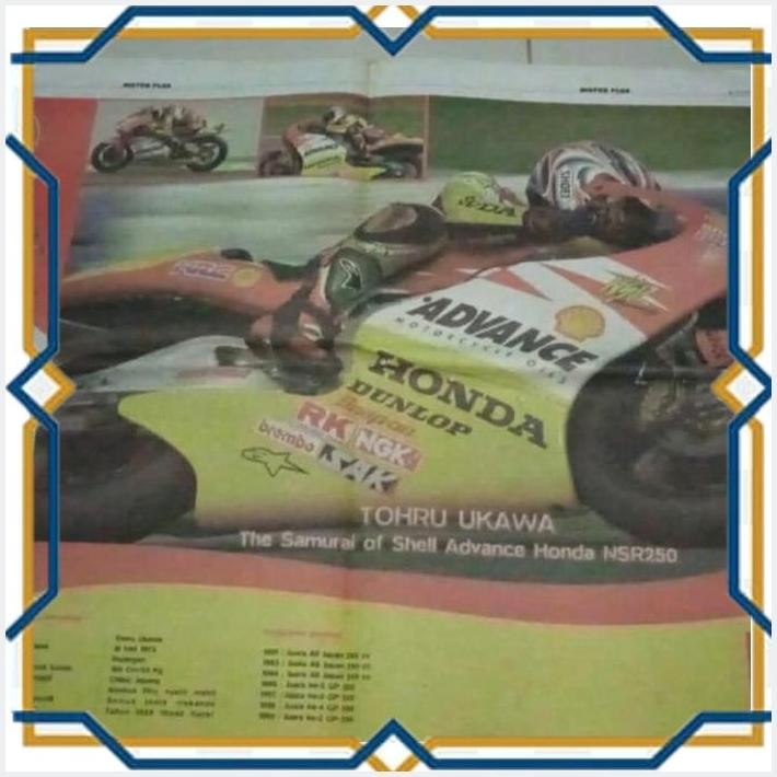 [YON] FS POSTER TOHRU UKAWA NSR250 MOTOR PLUS HONDA NSR 250