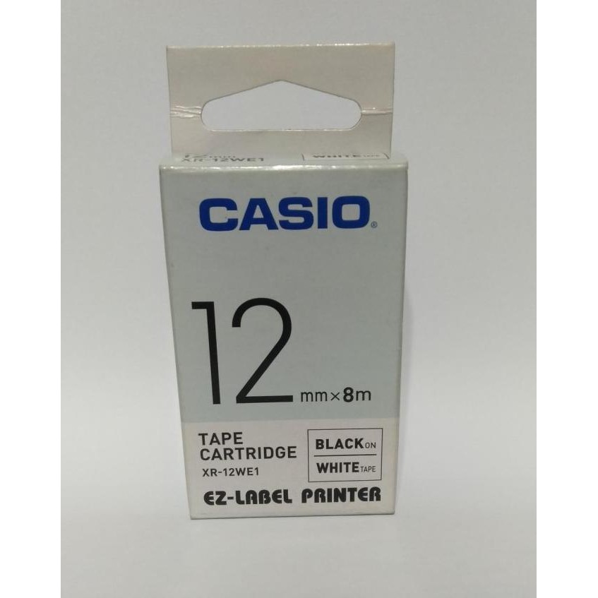 

CO EZ-Label Casio 12mm Black Ink White XR-12WE1