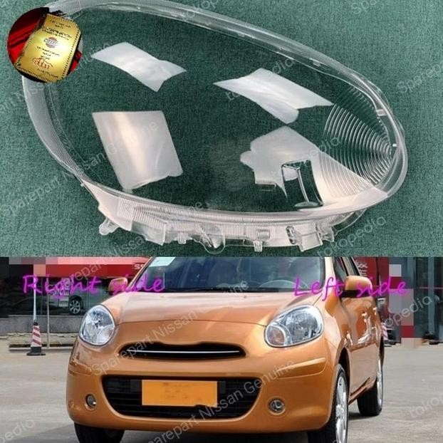 Lampu - March K13 Mika Mica Head Lamp Lens Lampu Depan Nissan Oem Factory Hq