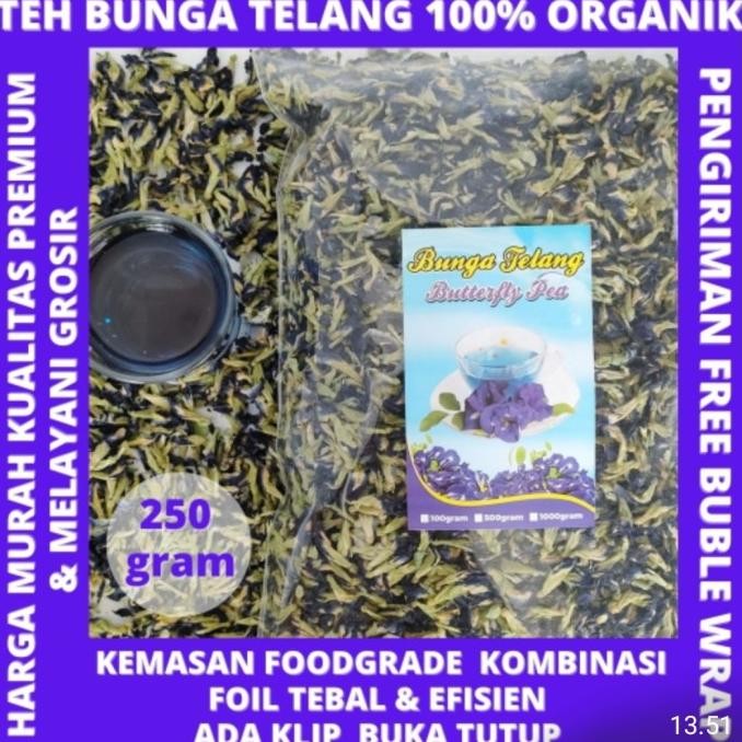 

Siap Kirim Bunga Telang Organik 250gram 500gram 1000gram