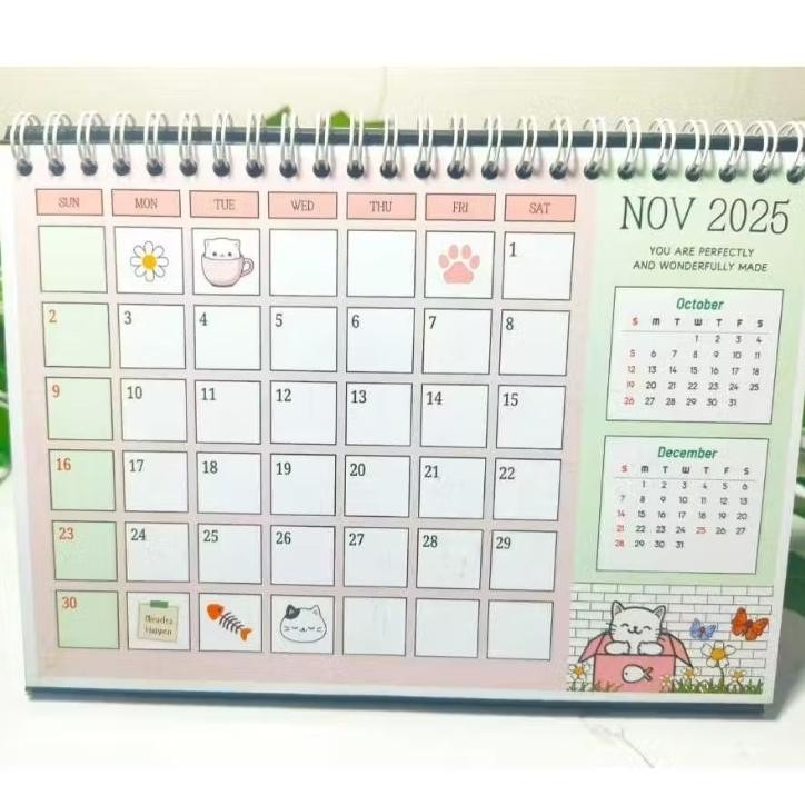 

Alender Meja 2025 Ucing Lucu Planner Alender Dudu Piral Cheter Living De Calendar