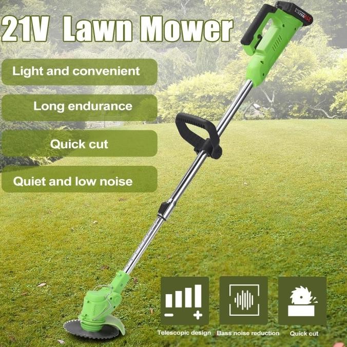 Mesin Pemotong Rumput Cordless Elektrik Portable Grass Trimmer