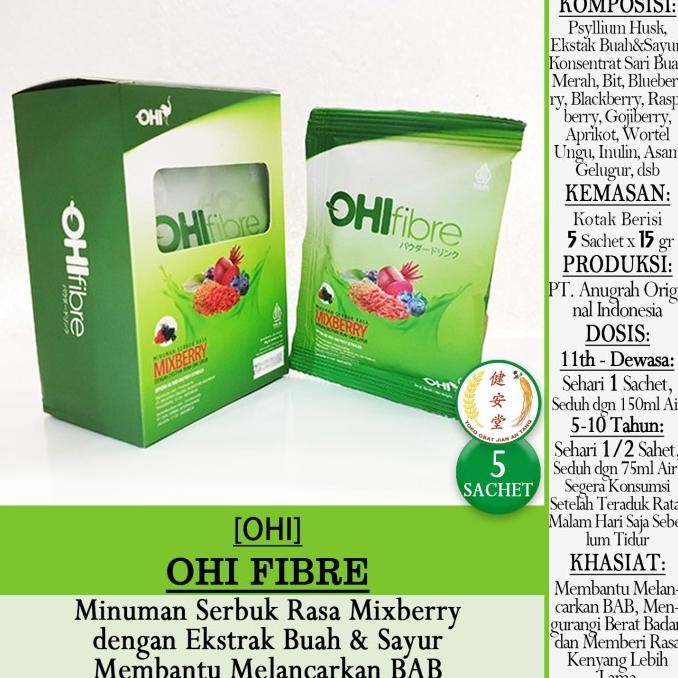 

=====] [Ohi] OHIFIBRE 15 Gram [Minuman Serbuk Buah & Sayur] u.Lancar BAB