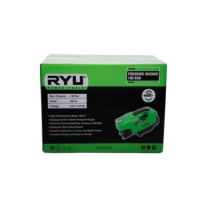 Terlaris RYU RPW 100 - JET CLEANER LISTRIK 400Watt Jet Cleaner Mesin Cuci Mobil SALE