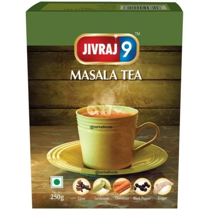 

$+$+$+$+] Jivraj 9 Masala Tea India / Mixed Spices Chai /Teh Hitam Rempah Campur