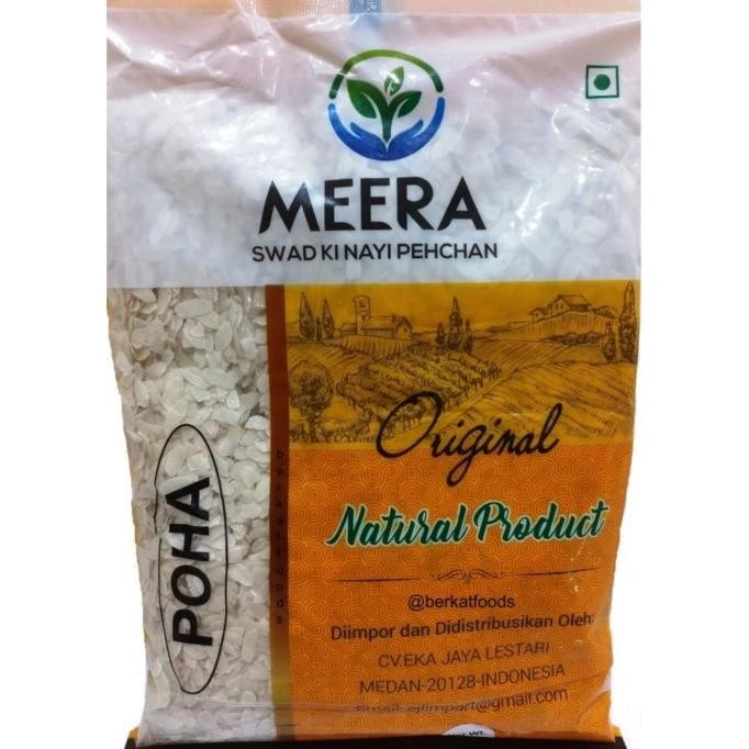

@@@@] Poha Meera / Rice Flakes Flattened Premium / Beras India Aval Avalakki