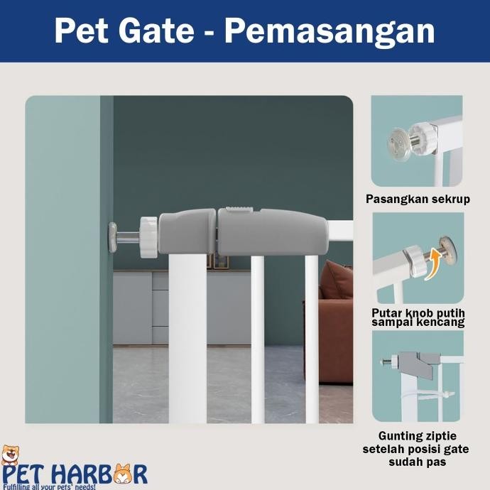 Pet Gate / Pagar Pintu Anjing / Pagar Pintu Pembatas Anjing / Dog Gate