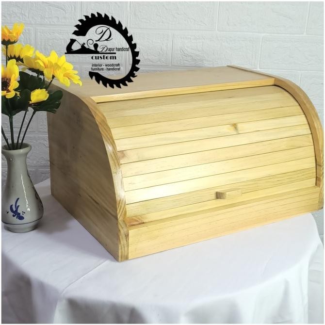 CO SLIDE BOX TEMPAT ROTI KAYU ESTETIK / RAK SERBAGUNA
