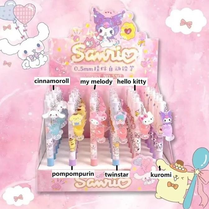 

~^~^~^] Pensil cetek sanrio kuromi cinnamoroll melody kitty mechanical pencil