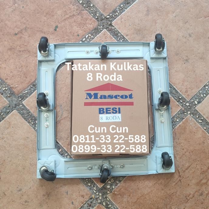 CO Roda tatakan dudukan alas kulkas full besi