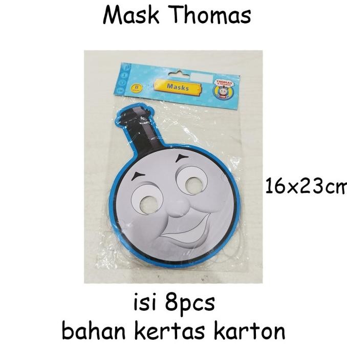 Open DS] Mask Thomas The Tank Engine / Topeng Kertas Karton Disney Pesta Ultah