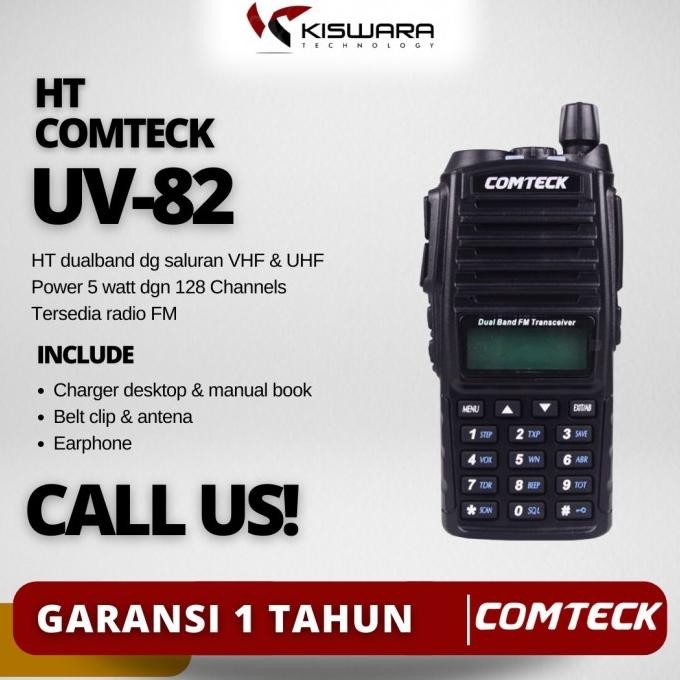 Ht Comteck Uv-82 Dual Band Vhf - Uhf Radio Fm Kiswarabandung Original Dan Terpercaya