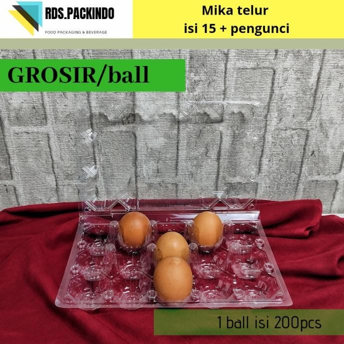 CO Mika telur isi 15 + pengunci // GROSIR