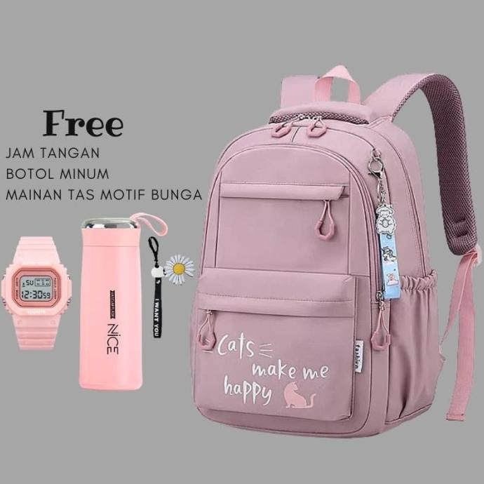 

Tas Ransel Anak Sekolah Sd Perempuan Bonus Botol Minum Dan Jam Original Dan Terpercaya