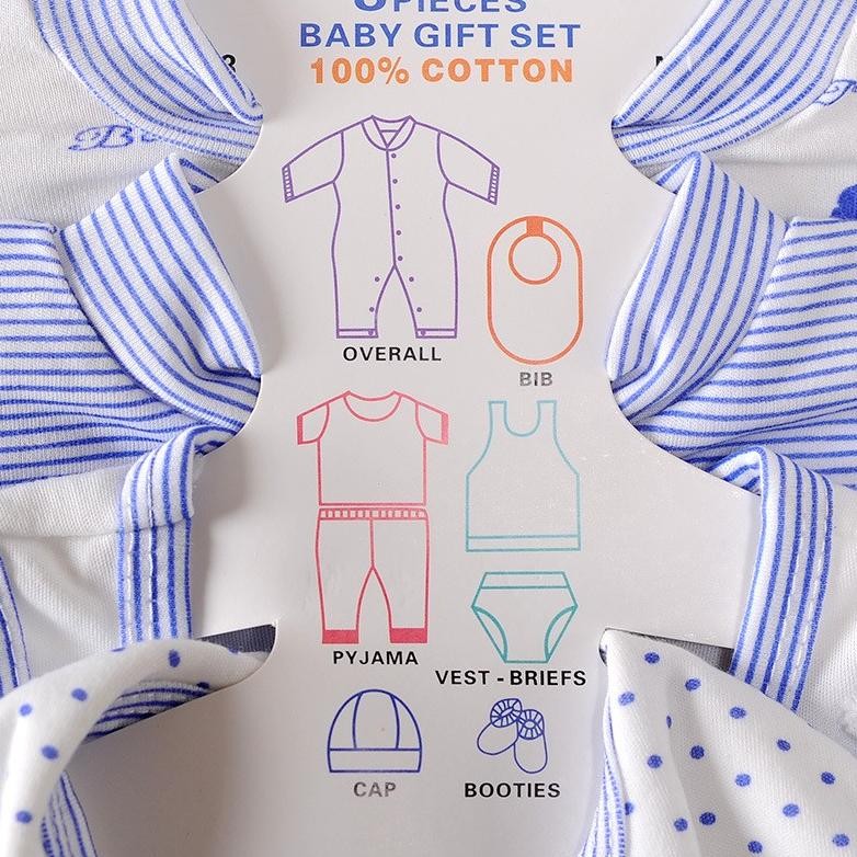 8 In 1 Pakaian Bayi Baby Set Cartoon Animal Print (Unisex) 0-3 Bulan V05