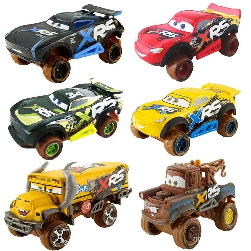 Disney Pixar Cars 3 Xrs Mobil Balap Lumpur Seri 155 Lightning Mcqueen Ramirez Sto Jackson Mainan Anak Diecasting Logam