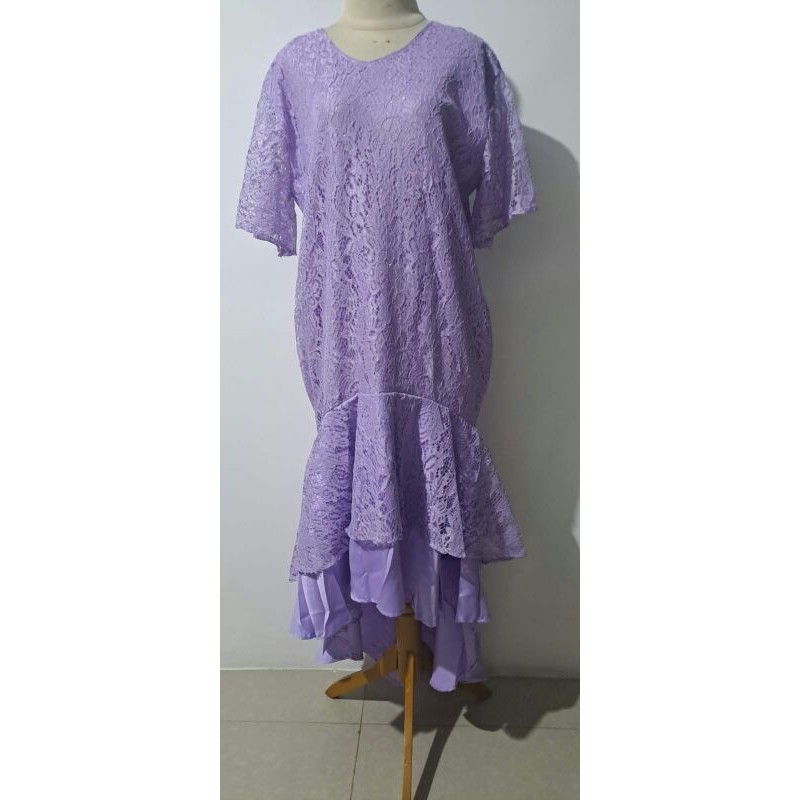 Dress duyung brukat ungu