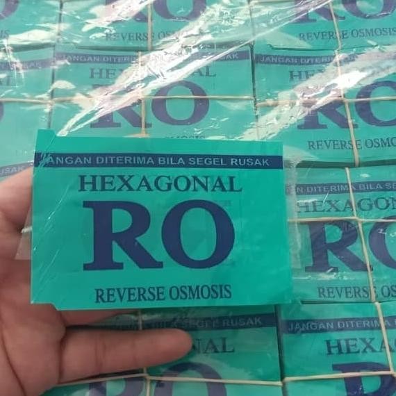 Segel Tutup Galon warna Hijau Tosca toska logo RO hexagonal