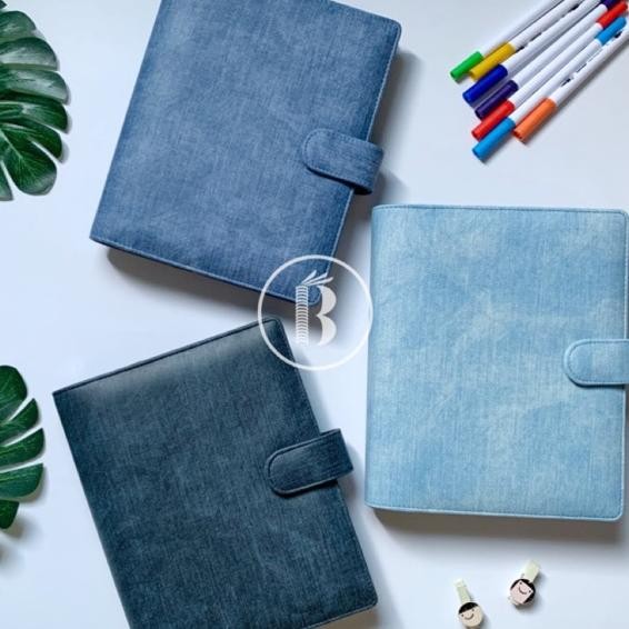 

Bindermu Ready Binder Denim Jean Ulit 26Ring B5 20Ring A5 6Ring A6 Binder Euangan Planner Budget Hining Fund