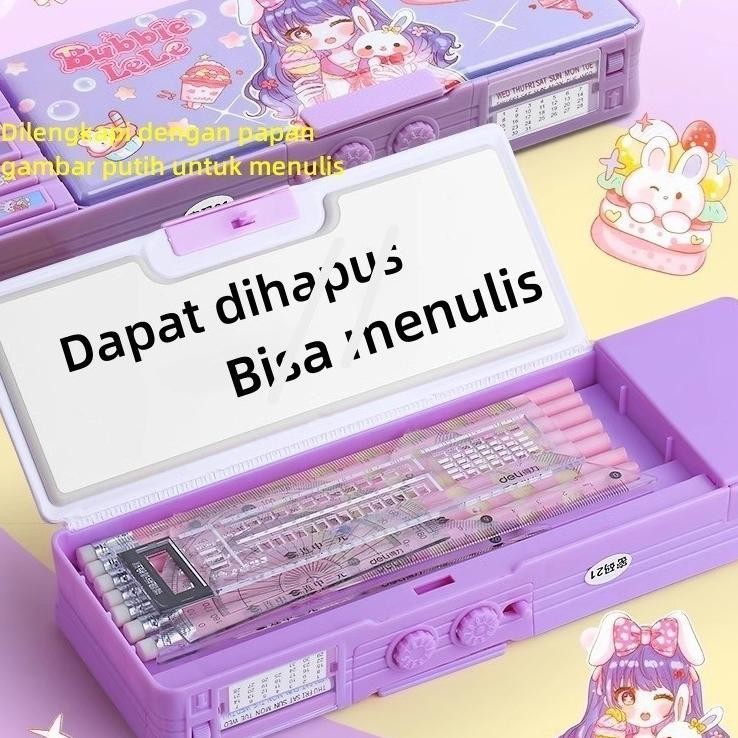 

COD In Stock) Gaya Baru Cinnamoroll Kotak Alat Tulis Multifungsi Kunci Kode Perempuan Pensil Sanrio Dua Sisi Bernilai Tinggi Kapasitas Besar gi-57