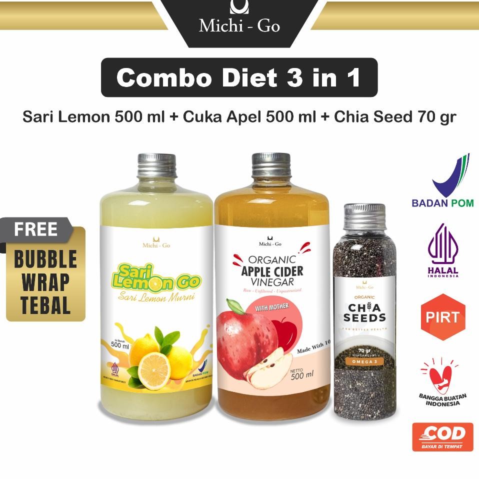 

Cho Paet Ehat Hemat 3In1 Ari Lemon Ml Cua Apel Ml Chia Eed 70Gr Halal Dan Bpom