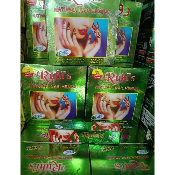 pacar kuku Rani hena Ruhi 1lusin halalRuhii nail hena asli orinal terlaris