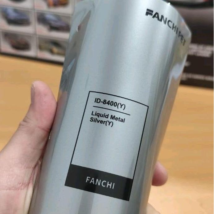 

READY STOCK ROLL 152CM STICKER FANCHI 8400 Y LIQUID METAL SILVER PET 152CM ROLL !!!!!
