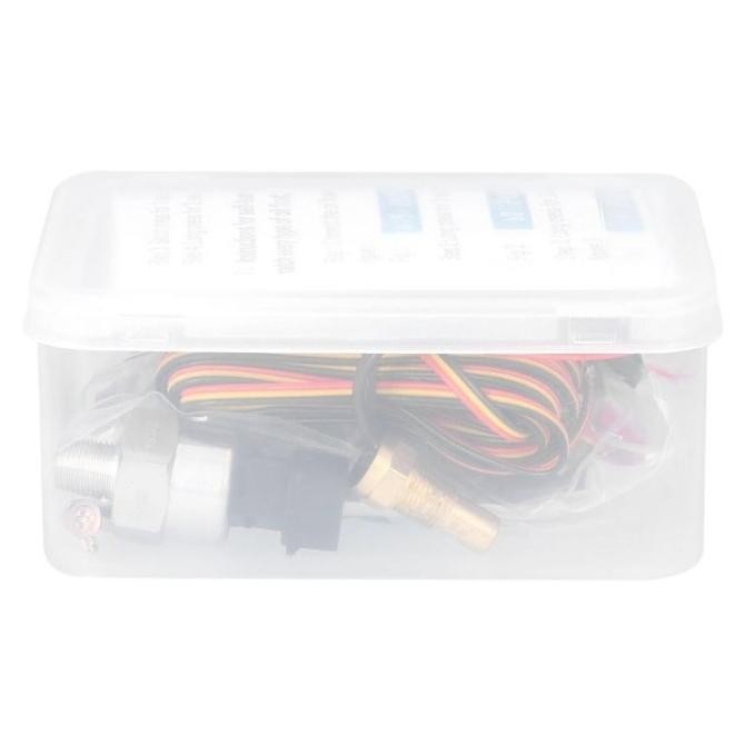 4-in-1 Pengukur Bahan Bakar Suhu Air Tekanan Minyak Pengukur Digital LCD Mobil Car LCD Digital Meter