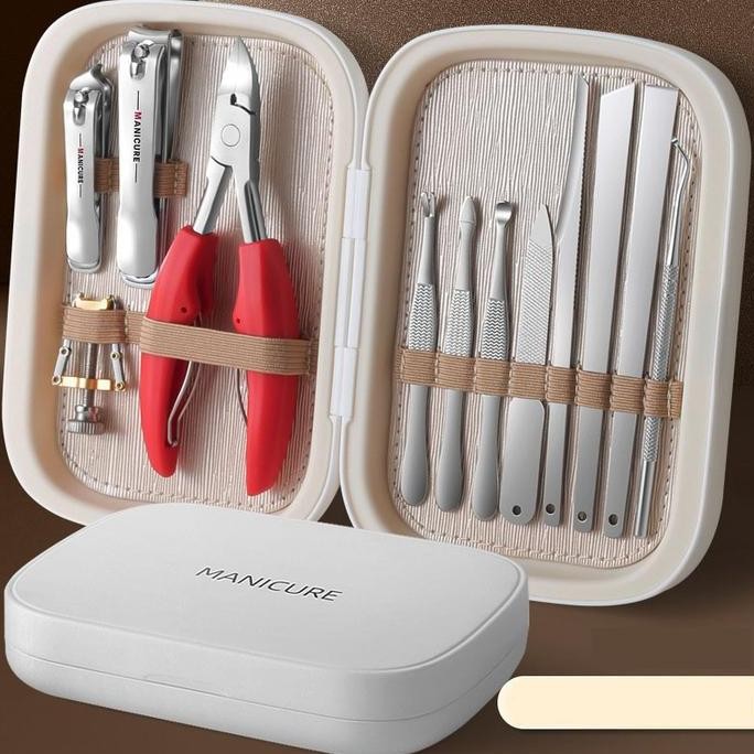 Terlaris Penjual LokalBox Set 18 Pcs Premium Manicure & Pedicure Tools Carbon Steel | Set Perawatan 