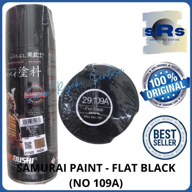 Sale Samurai Paint - Cat Samurai Aerosol 109A Flat Black/Hitam Doff