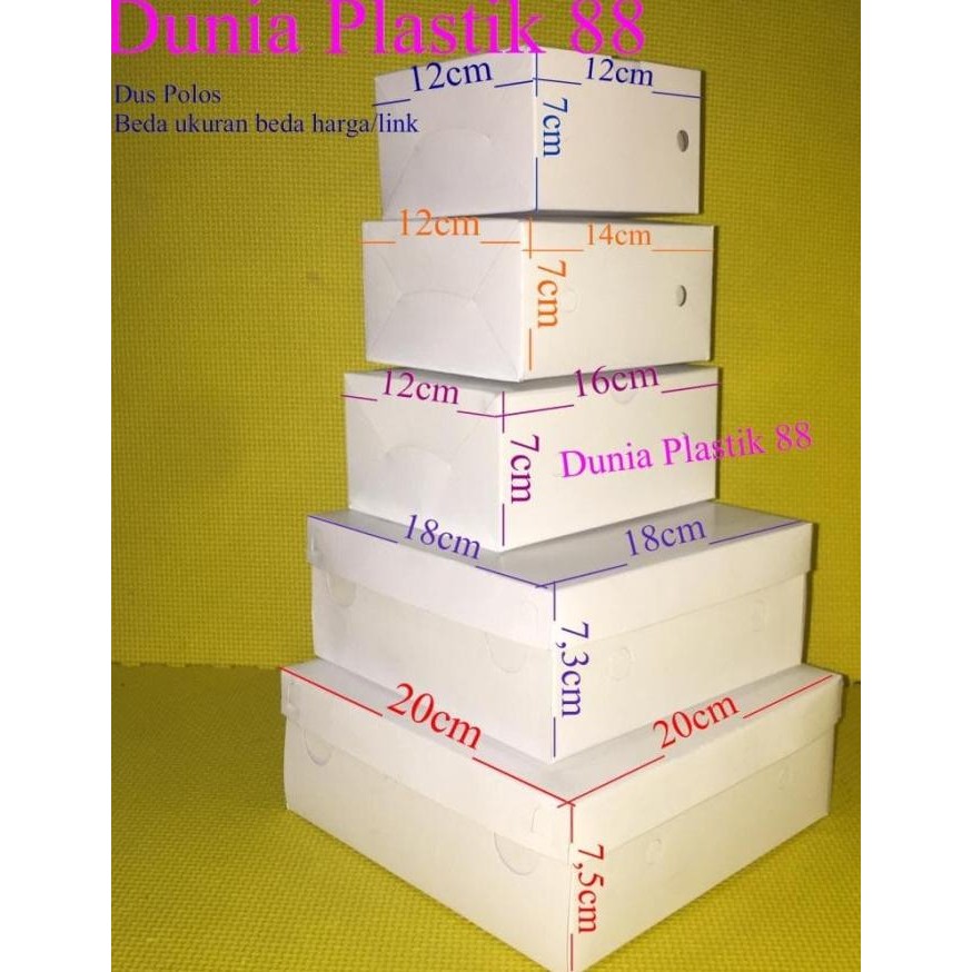 

isi100pcs DUS kue POLOS 12x14CM box kotak kertas tempat snack hajatan