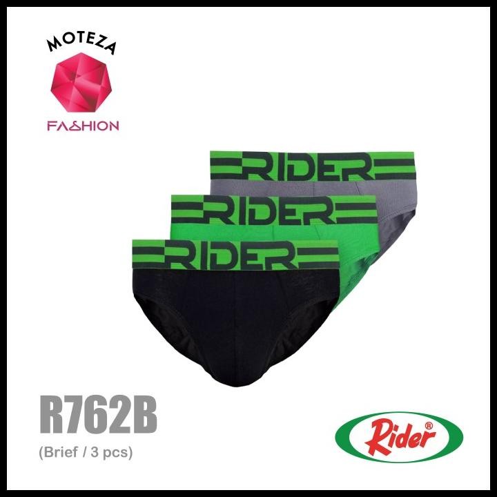 Terlaris Celana Dalam Underwear Pria - Rider Sport 762B - 1 Box Isi 3 Pcs Warna Good Quality