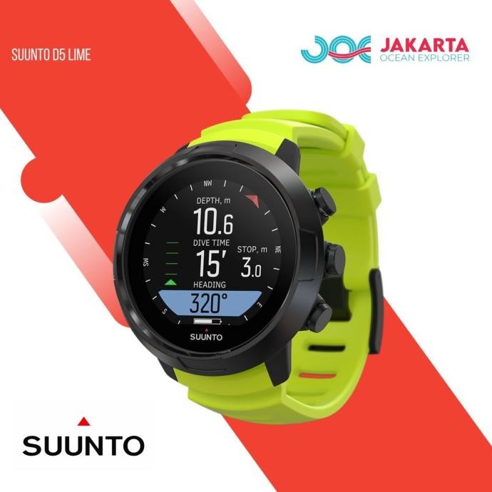 TERBARU - SUUNTO D5 LIME DIVE COMPUTER / DIVECOM / SMART WATCH / SCUBA DIVING