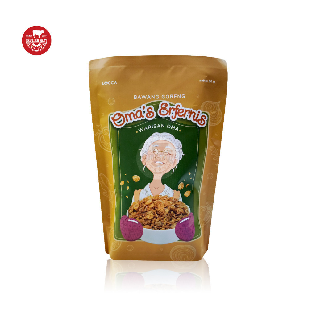

LOCCA Oma's Erfenis Bawang Goreng 80gr, Bawang Goreng Warisan Oma