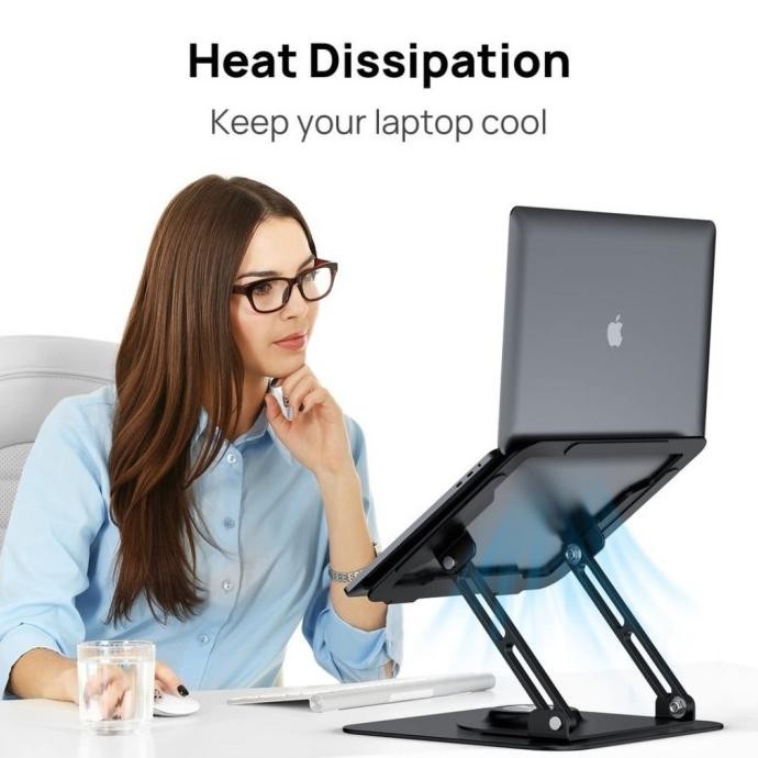 Universal Stand Laptop Aluminium 360 Rotating Alumunium For Laptop MacBook Asus acer 11-17.3" inch H
