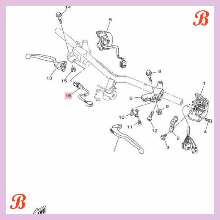 | RDW | SWITCH REM DEPAN KANAN MIO J MIO GT ASLI YAMAHA