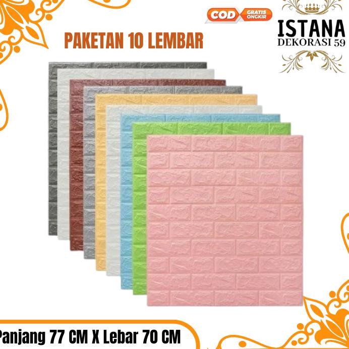 Paet 10 Pc Wallfoam Tier Tebal 6Mm Wallfoam Tier Dinding Motif Walr Foam 7077 Paet 10 Lembar Wallr D