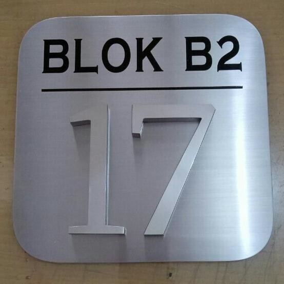 Sale Nomor Rumah Stainless Angka Timbul