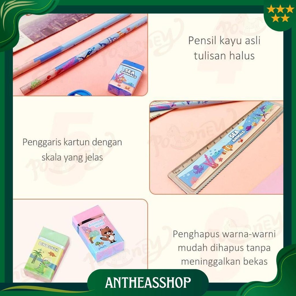 

Poney Kotak Pensil Anak Set Stationery Untuk Hadiah Anak Sekolah Kotak Pensil Karakter Alat Tulis Lengkap Gratis Ongkir