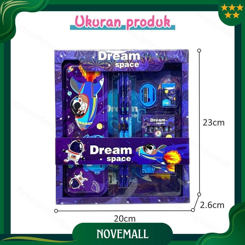 

Bevavar Alat Tulis Anak Set Tempat Pensil Lucu Untuk Hadiah Anak Stationery 6In1 Promo