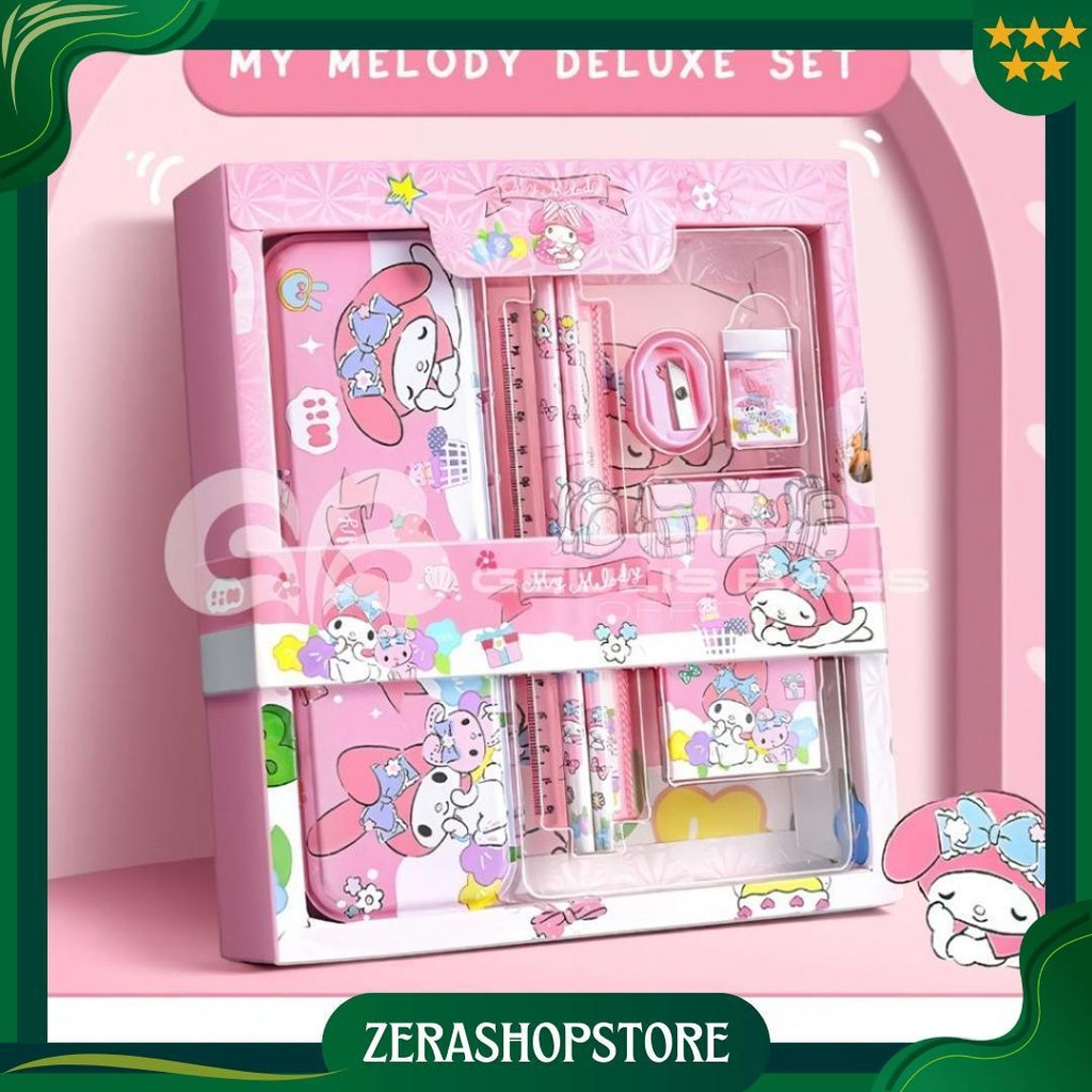 

Geulis Bags Studen Set Alat Tulis Sekolah Karakter Kuromi Cinamonrol My Melody 7 In 1 Best Seller