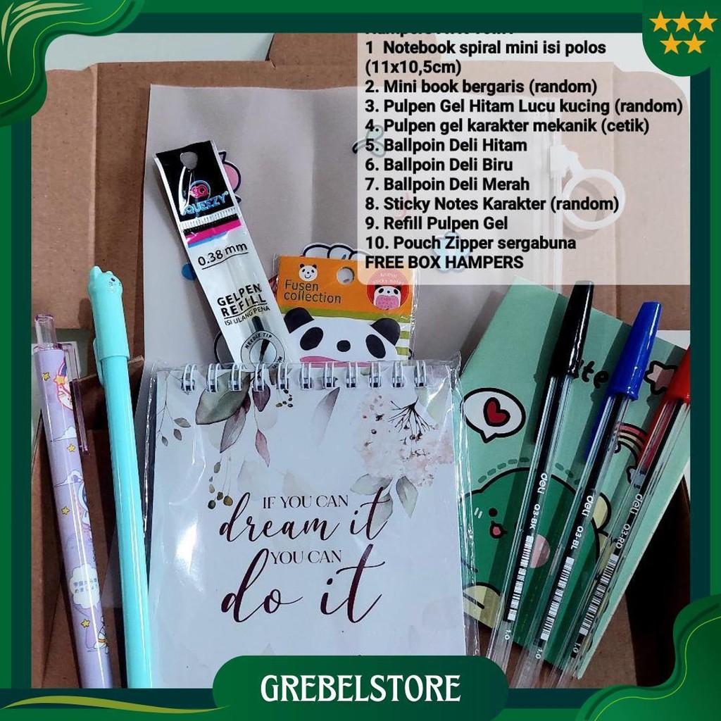 

(10 Pcs/Pack) Paket Alat Tulis 10In1 (Seri B)/ Set Alat Tulis Lengkap Murah / Stationery Set Lucu Cod