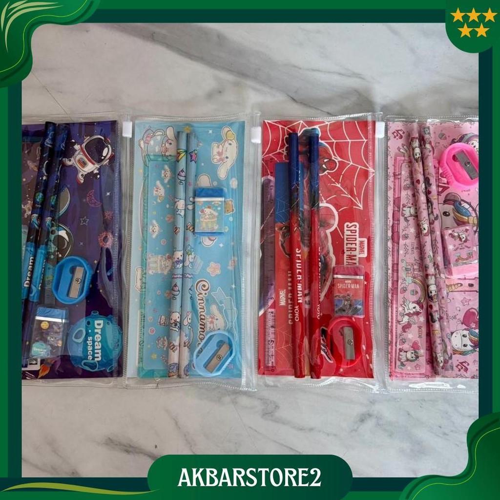 

Stationery Set 6In1 Karakter Lucu Atk Pensil Penggaris Penghapus Rautan Hadiah Anak / Yoyo-8016 Ori