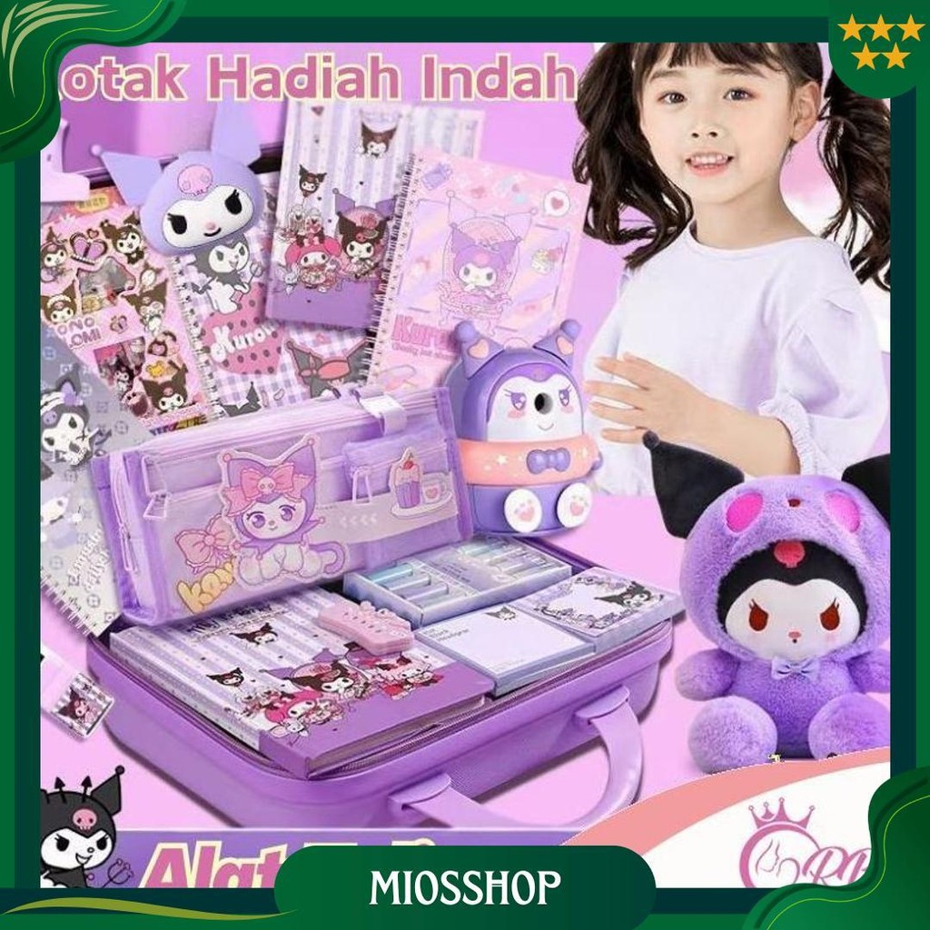 

[Penjual Lokal] Set Alat Tulis Kuromi Set Sanrio Stationery Gift Kotak Pensil Karakter Anak Kotak Hadiah Ramadan Promo 4.4