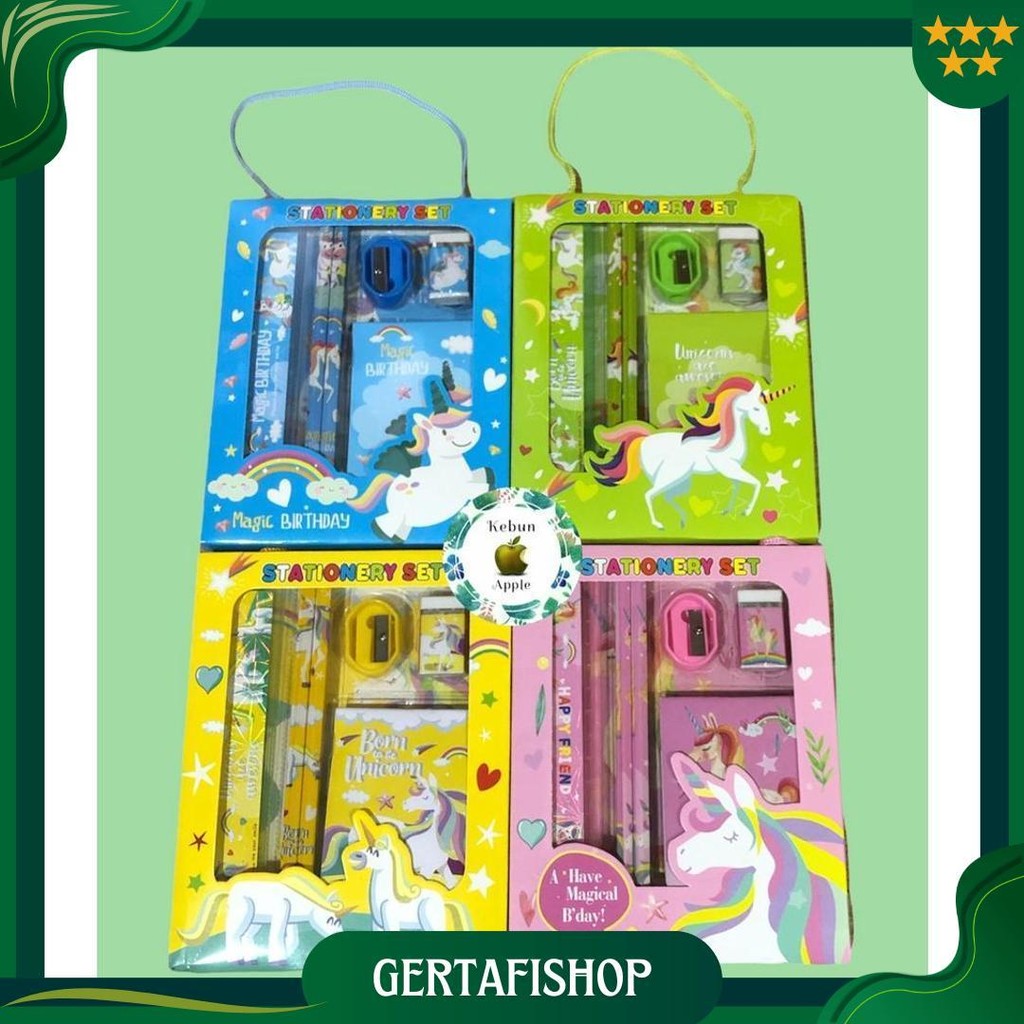 

Set Alat Tulis 6 In 1 / Set Stationary Alat Tulis Anak Bentuk Nanas Ori