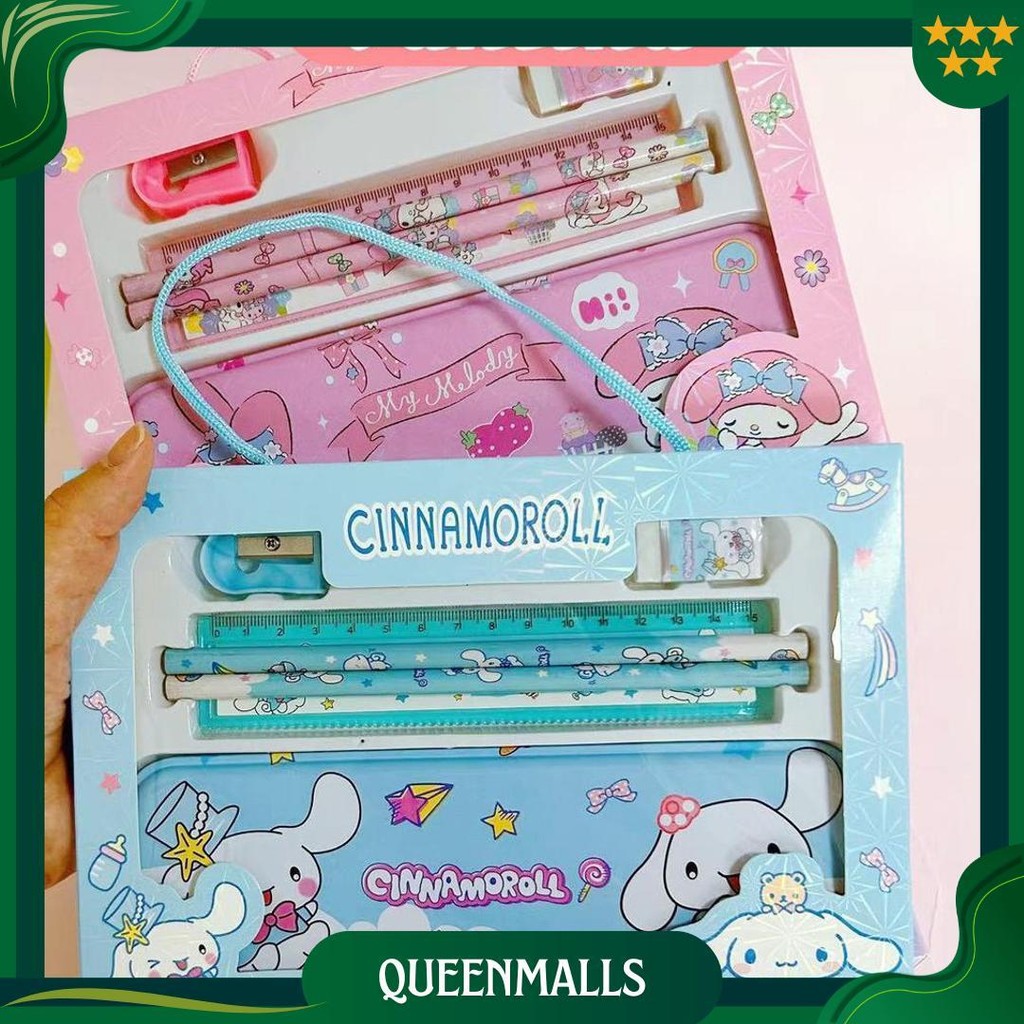 

Kotak Pensil Anak Set 7 In 1 Stationery Untuk Hadiah Anak Sekolah Sanrio / Alat Tulis Set Kotak Pensil Karakter Kuromi /Stationery Untuk Hadiah Anak / Kotak Pensil / Alat Tulis Promo 4.4