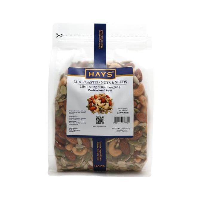 

Mix Roasted Nuts & Seeds 500 GRAM Almond Mede/Mete Pumpkin Sunflower panggang /Mix kacang panggang / Mix kuaci kwaci HAYS IQB