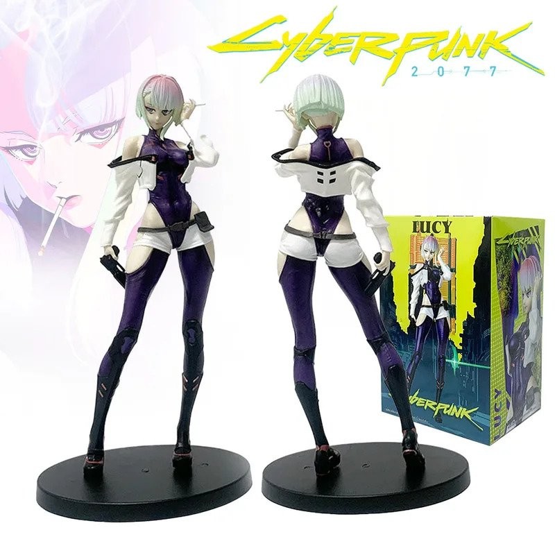 Hot 22cm Cyberpunk：Edgerunners Anime Figure # 2077 Super Hacker Edge Walker Lucy Action Figure Colle