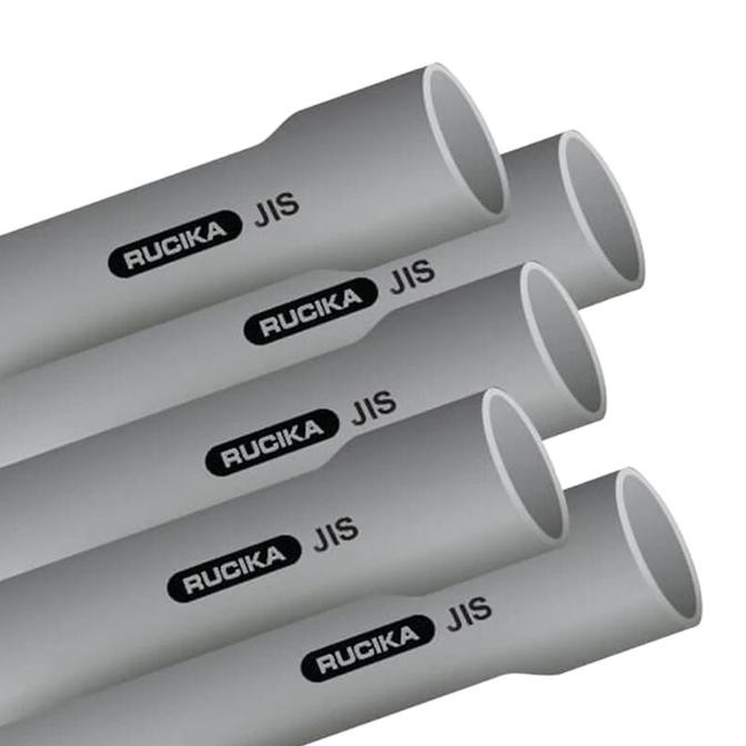 Pipa Pvc Rucika Jis ukuran 2 inch AW abu-abu